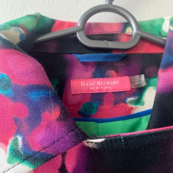 Issac Mizrahi Women’s Floral Moto Style Short Jacket Size 6 (Small) - Picture 4 of 8